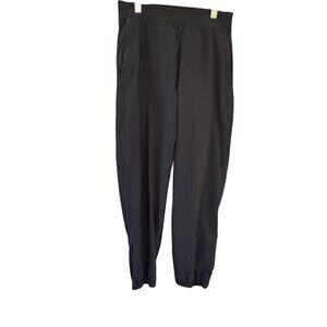 LULULEMON Womens 4 Black Athletic Jogger Pants, Elastic Waist Zippered Ankles